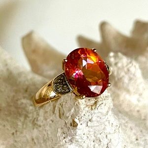 Padparadscha Sapphire ring